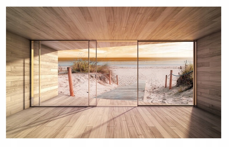 Fototapeta 3D Pláž Moře Pohled Z Terasy 254x184