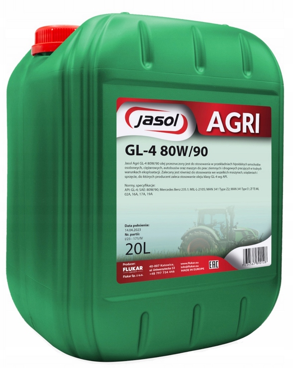 Olej przekładniowy Jasol Hipol GL-4 80W90 20L