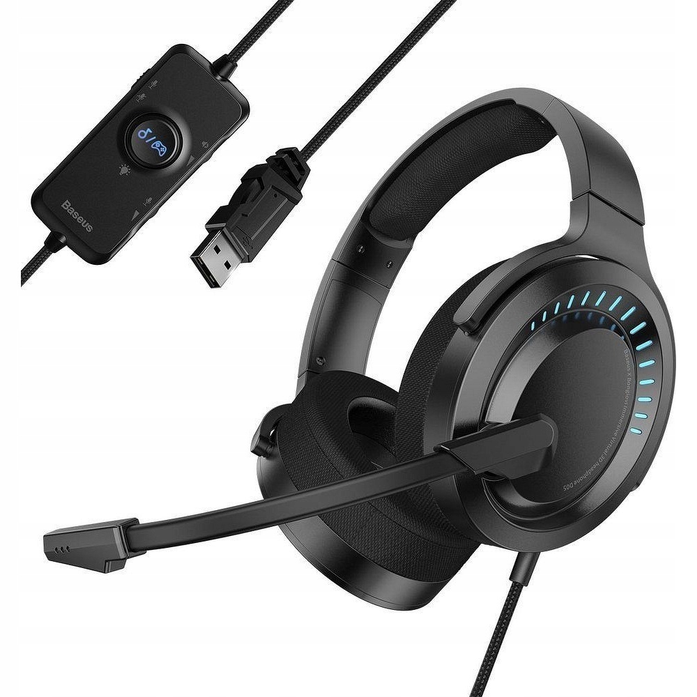 

Baseus Słuchawki Stereo Gamingowe 3D czarne