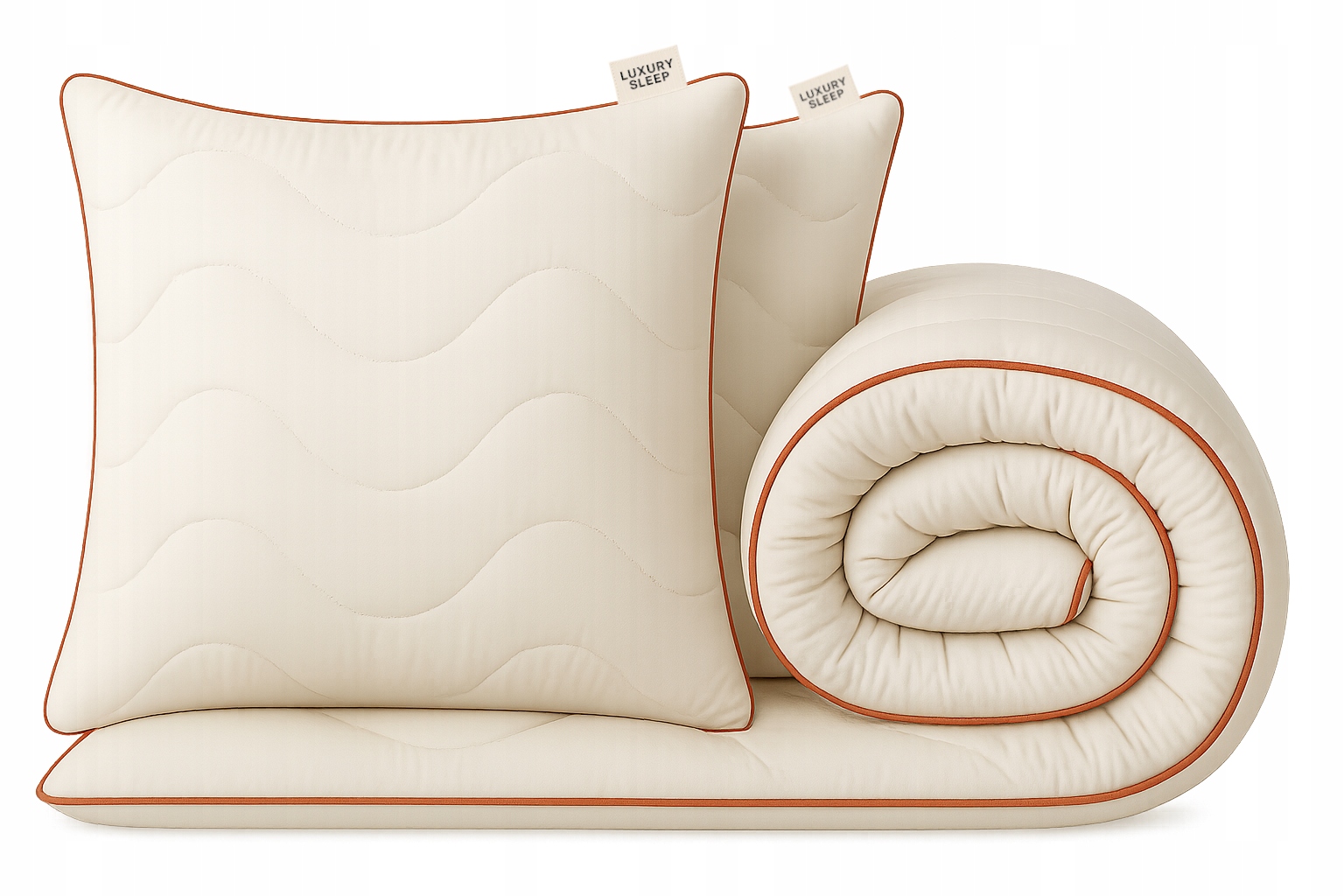 Sada Linea Rosso Přikrývka 160x200 2pack 2x Polštář 70x80 Polská kvalita