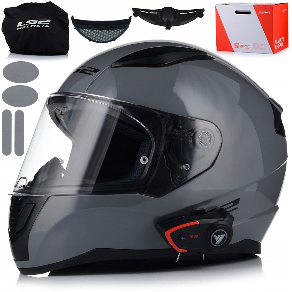 Motocyklová Prilba LS2 FF353 Rapid II Nardo Grey Interkom Vito Bluetooth