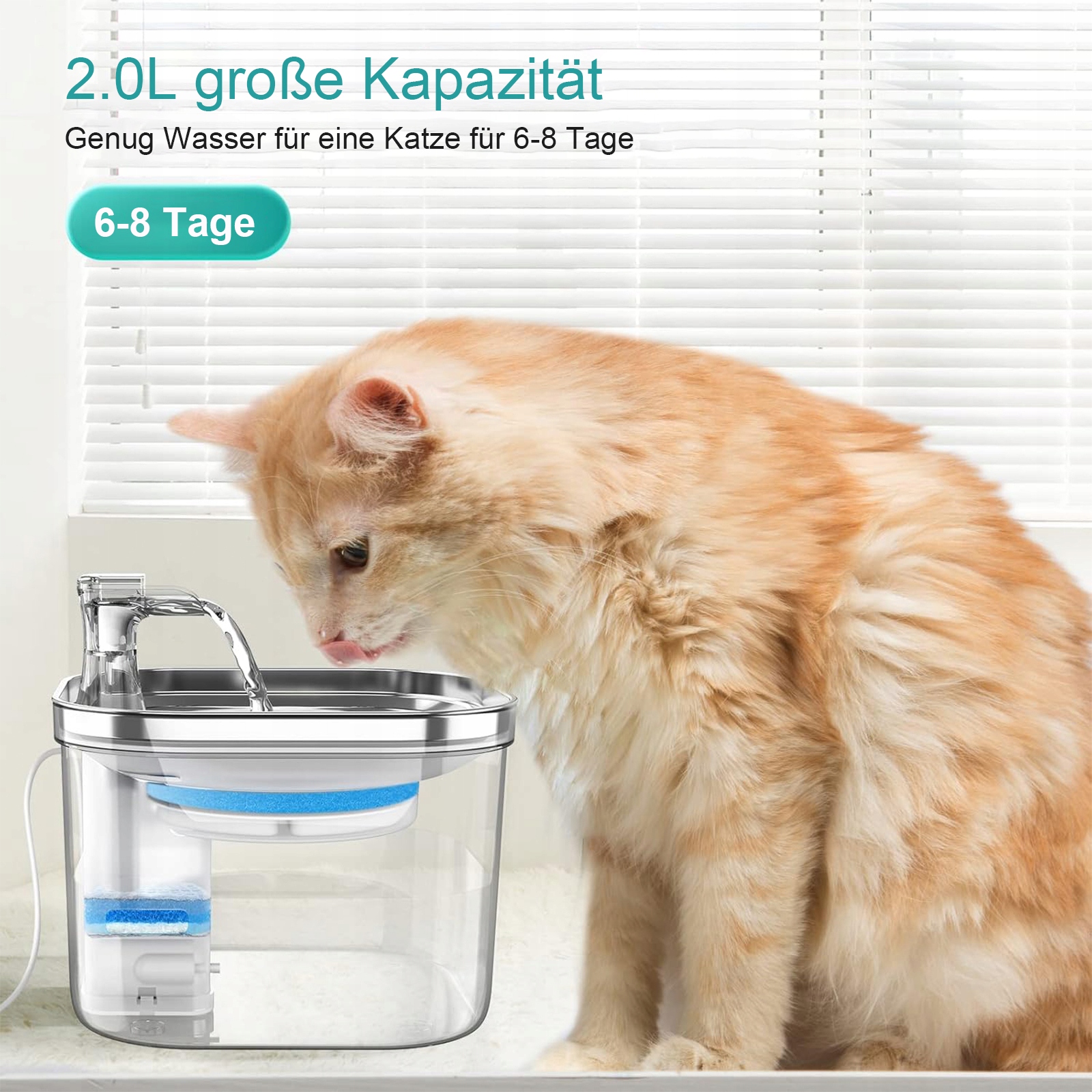 Levně Automatické krmítko s pohybovým senzorem, nouzová nádrž, pro kočky