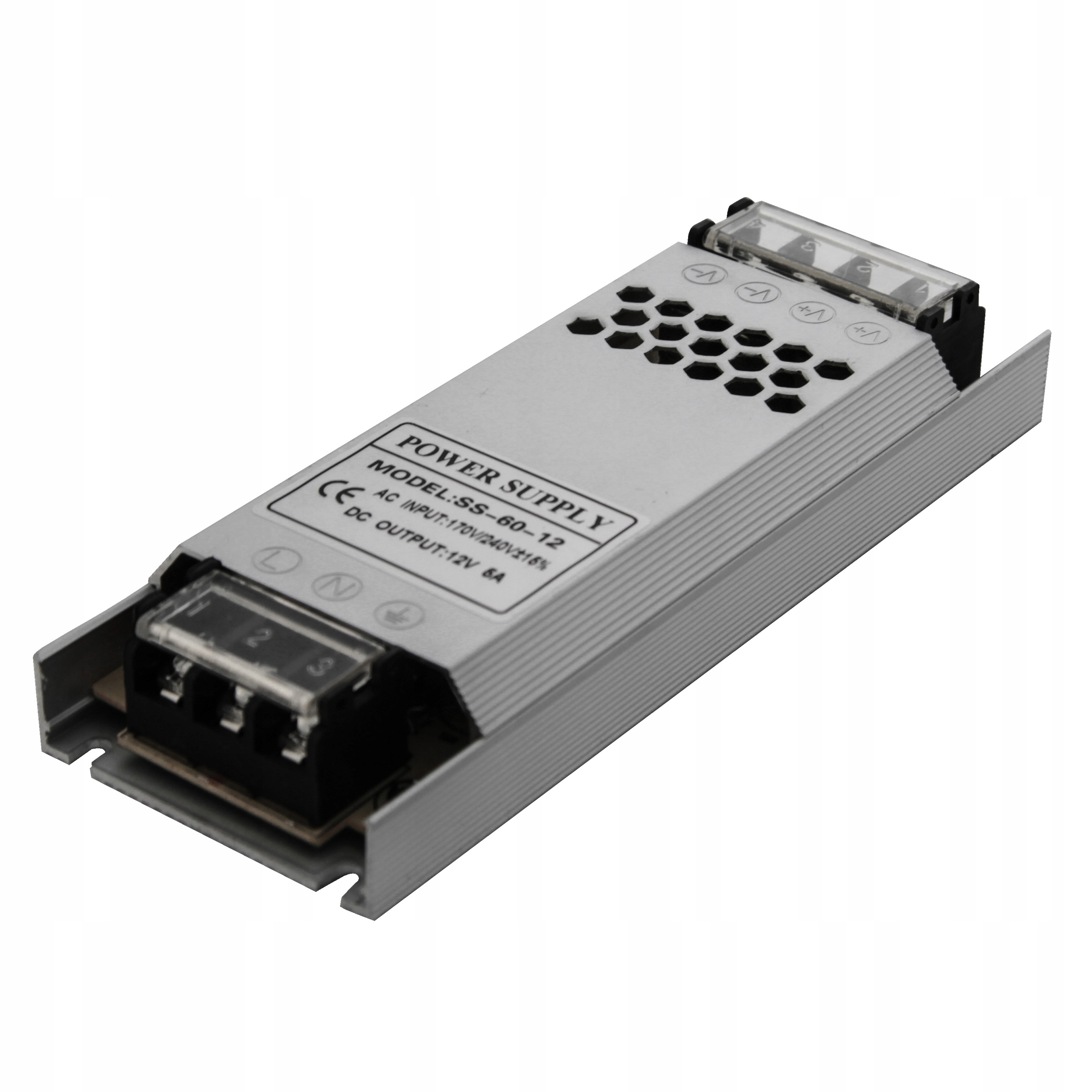 Ультра тонкий блок питания для 12V 60W светодиодные полосы монтажа