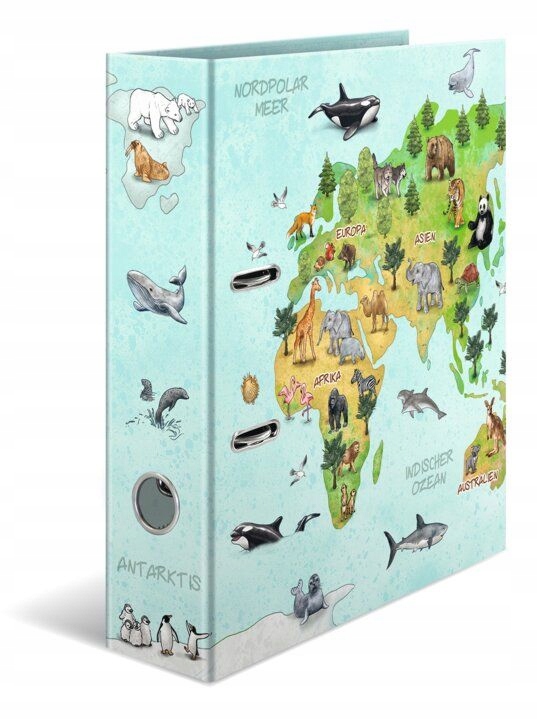 

Segregator kartonowy dziecięcy A4 Mapa świata 7 cm