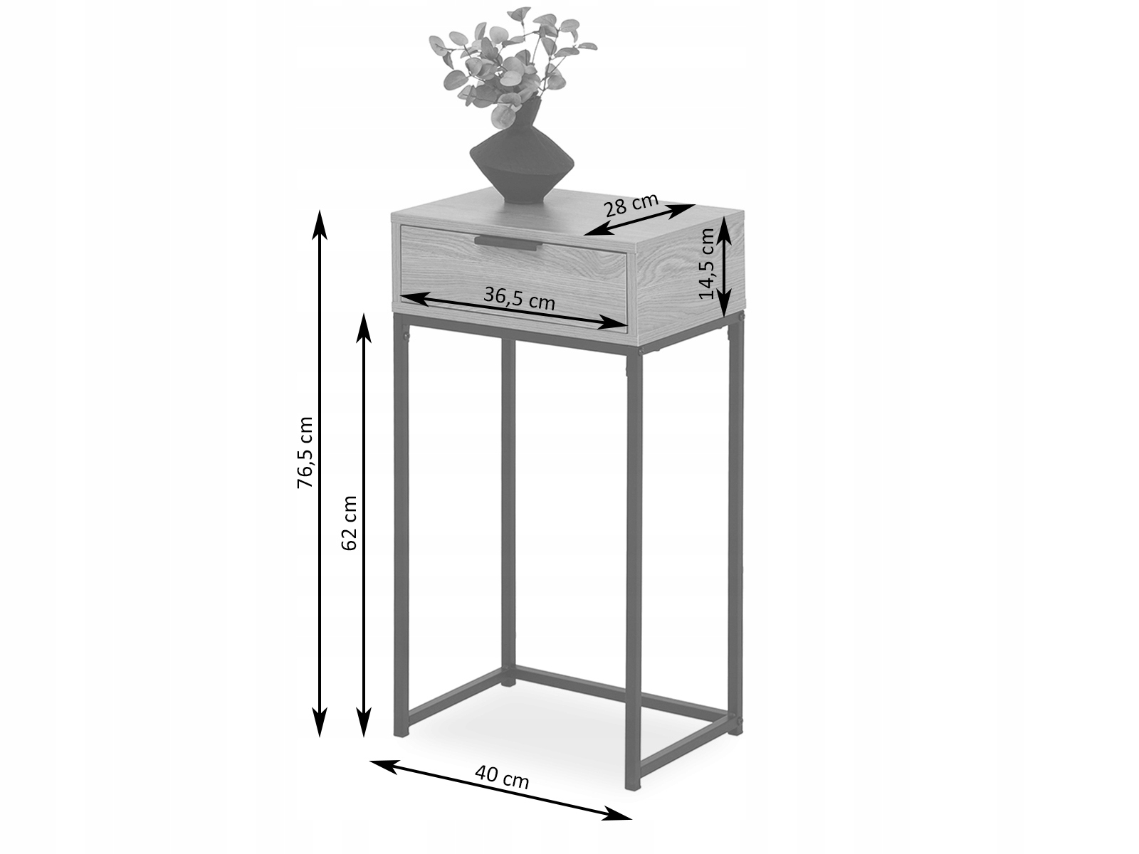 KONSOLA PRZYŚCIENNA DO PRZEDPOKOJU NORA S BEŻOWA METALOWE KREMOWE NOGI Waga produktu z opakowaniem jednostkowym 7.3 kg