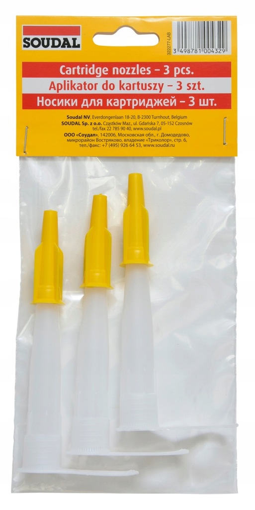 SOUDAL aplikator do kartuszy - 3szt