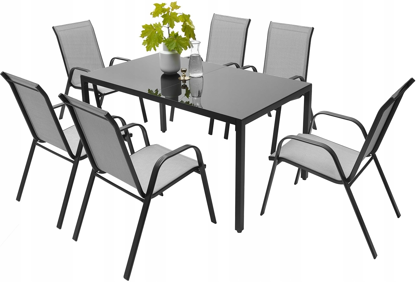 MEBLE OGRODOWE ZESTAW STÓŁ 6+1 NA TARAS BALKON Producent inna