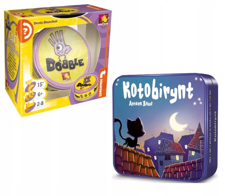 

2w1 Dobble Kotobirynt Rodzinne gry planszowe Pl