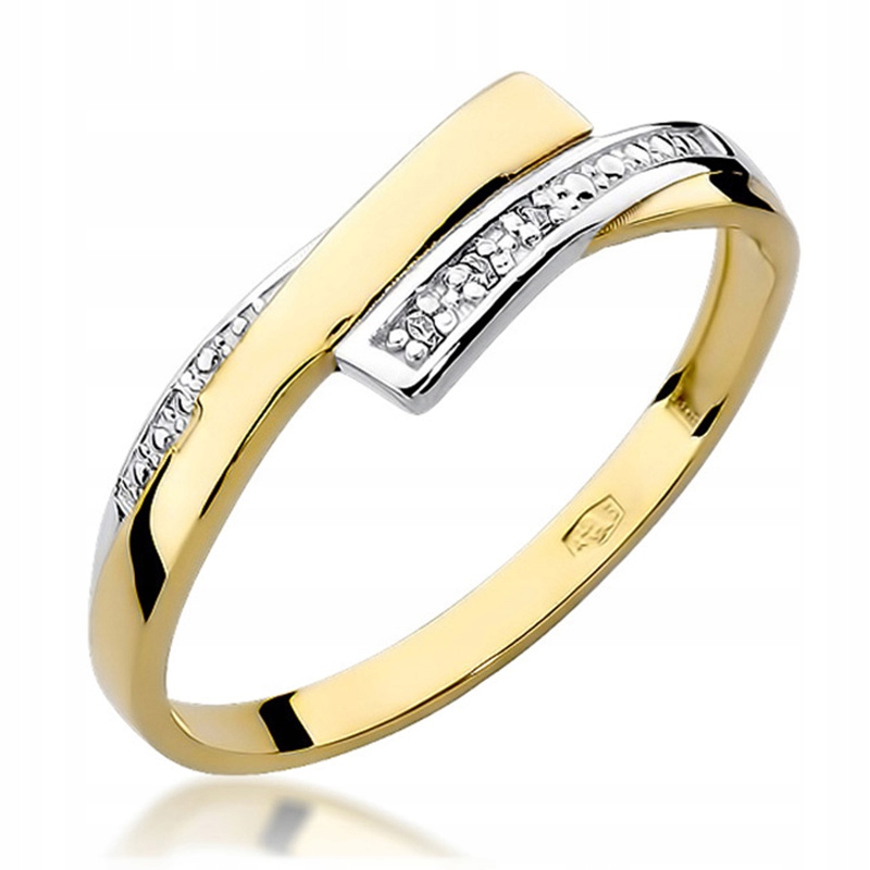 Zlatý Prstýnek osázený Brilianty 0,02 ct 585