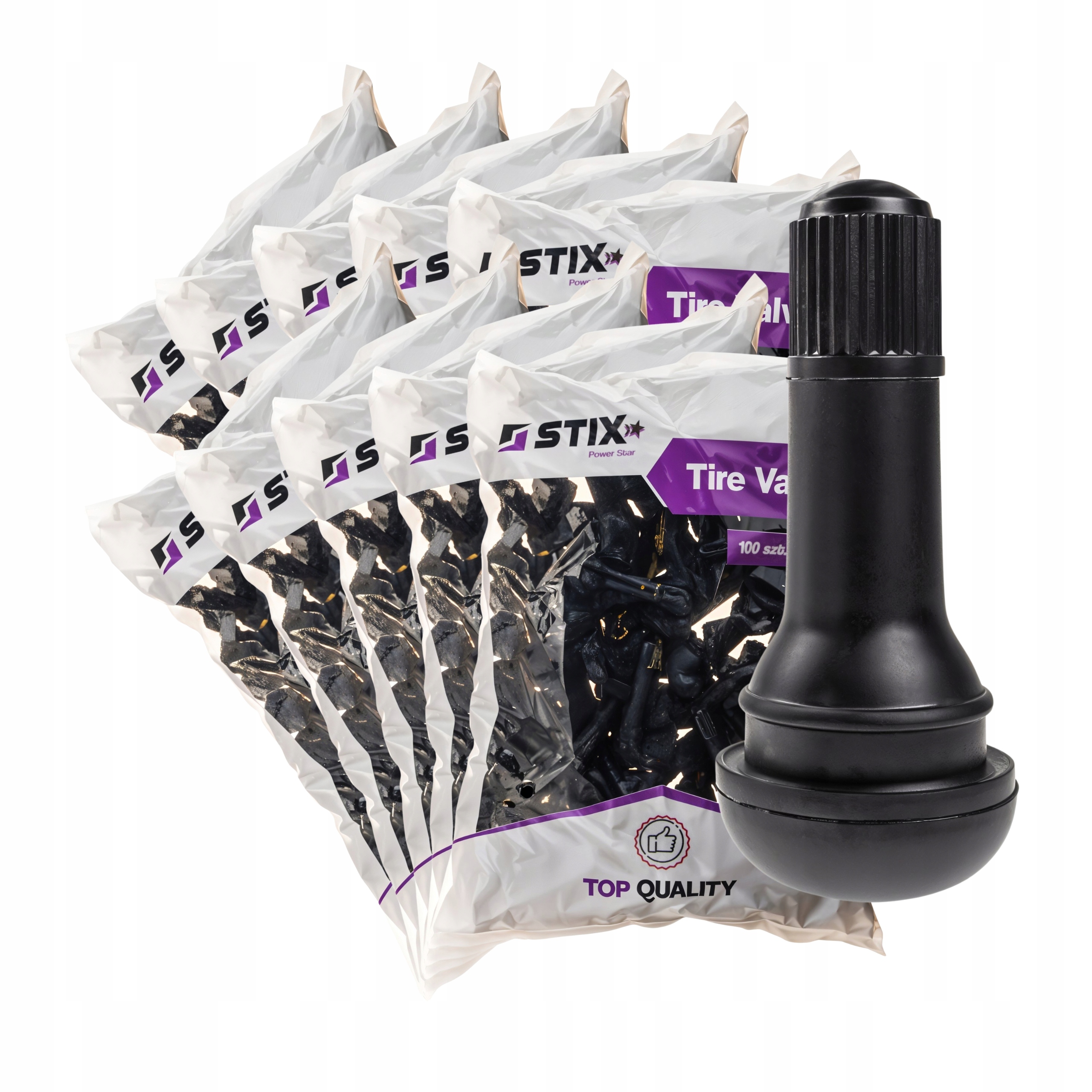 Ventily Pre Bezdušové Kolesá Oceľových A Hliníkových Diskov TR413 1000 Ks Stix