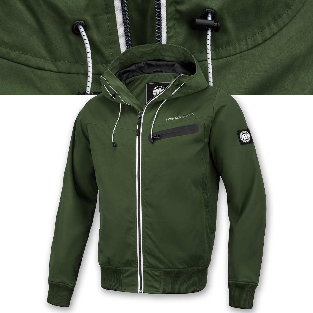 

Pitbull Kurtka wiosenna z kapturem Groton Zielona