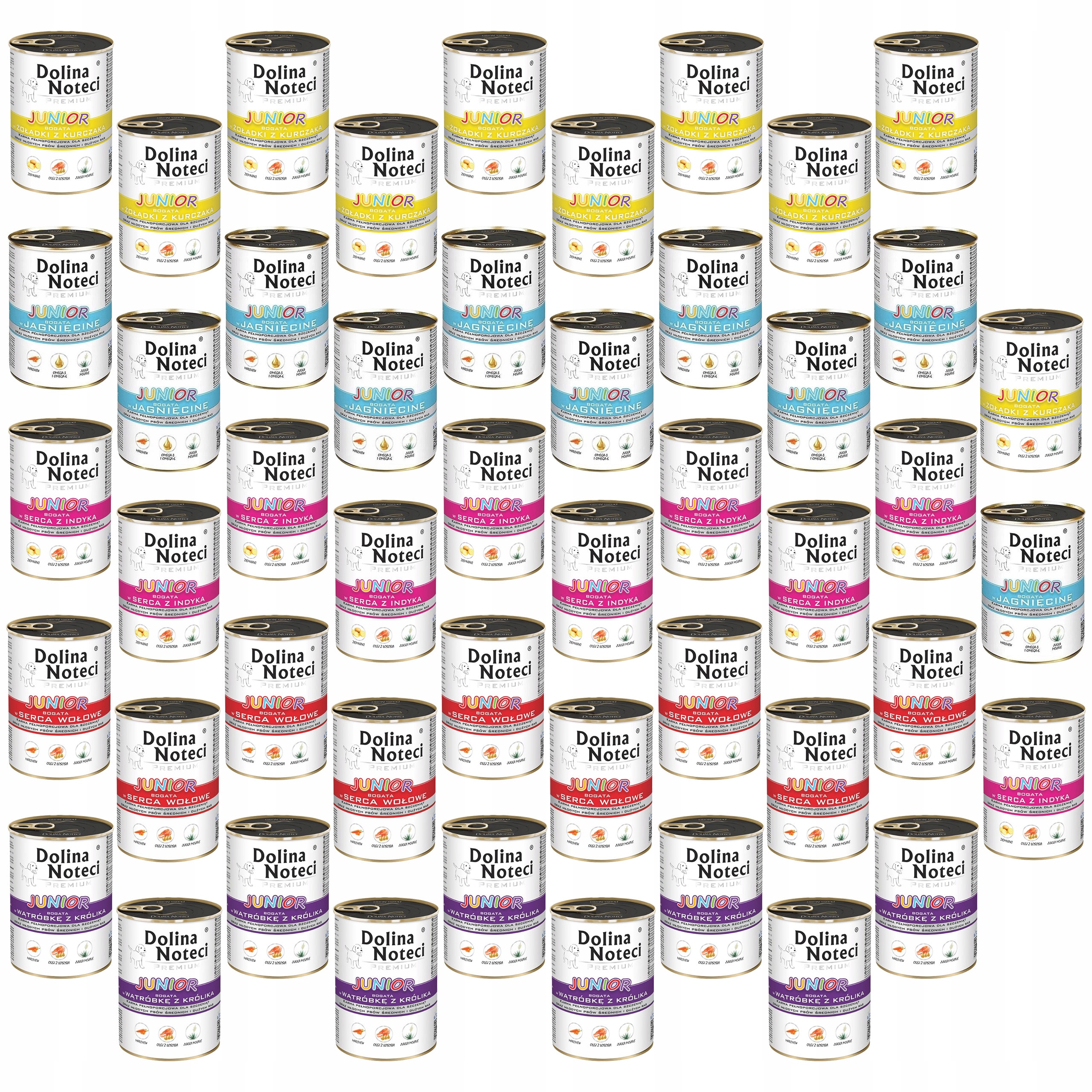 Levně Dolina Noteci Junior Krmivo mokré pro štěňata mix chutí 48 x 400 g