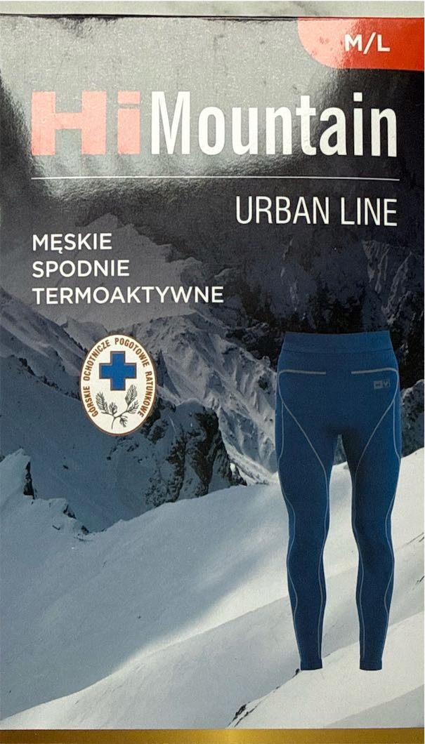 HiMountain Męskie spodnie termoaktywne długie M/L