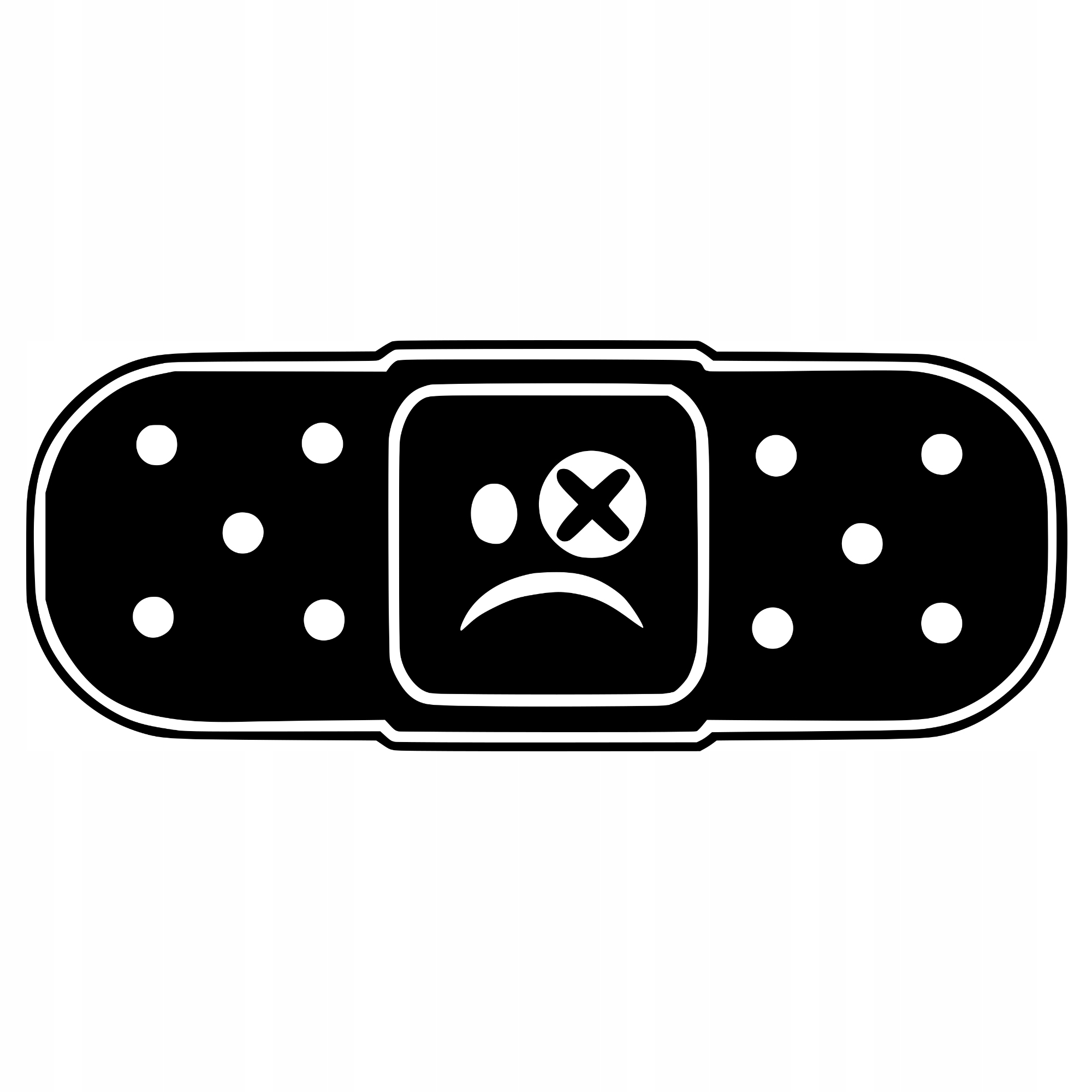 

Naklejka na samochód Plaster Śmieszny Smutny Rysy