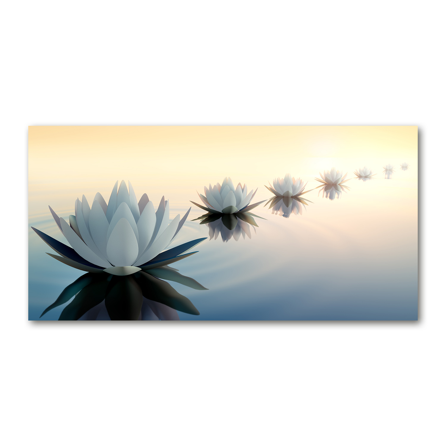 

Foto-obraz akryl Kwiaty lotosu zdjęcie 140x70 cm