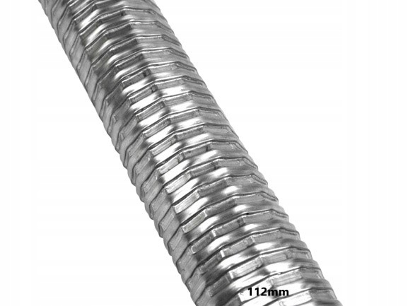 Ocelová hadice pozink, utěsněná, 500 °, průměr 112 mm