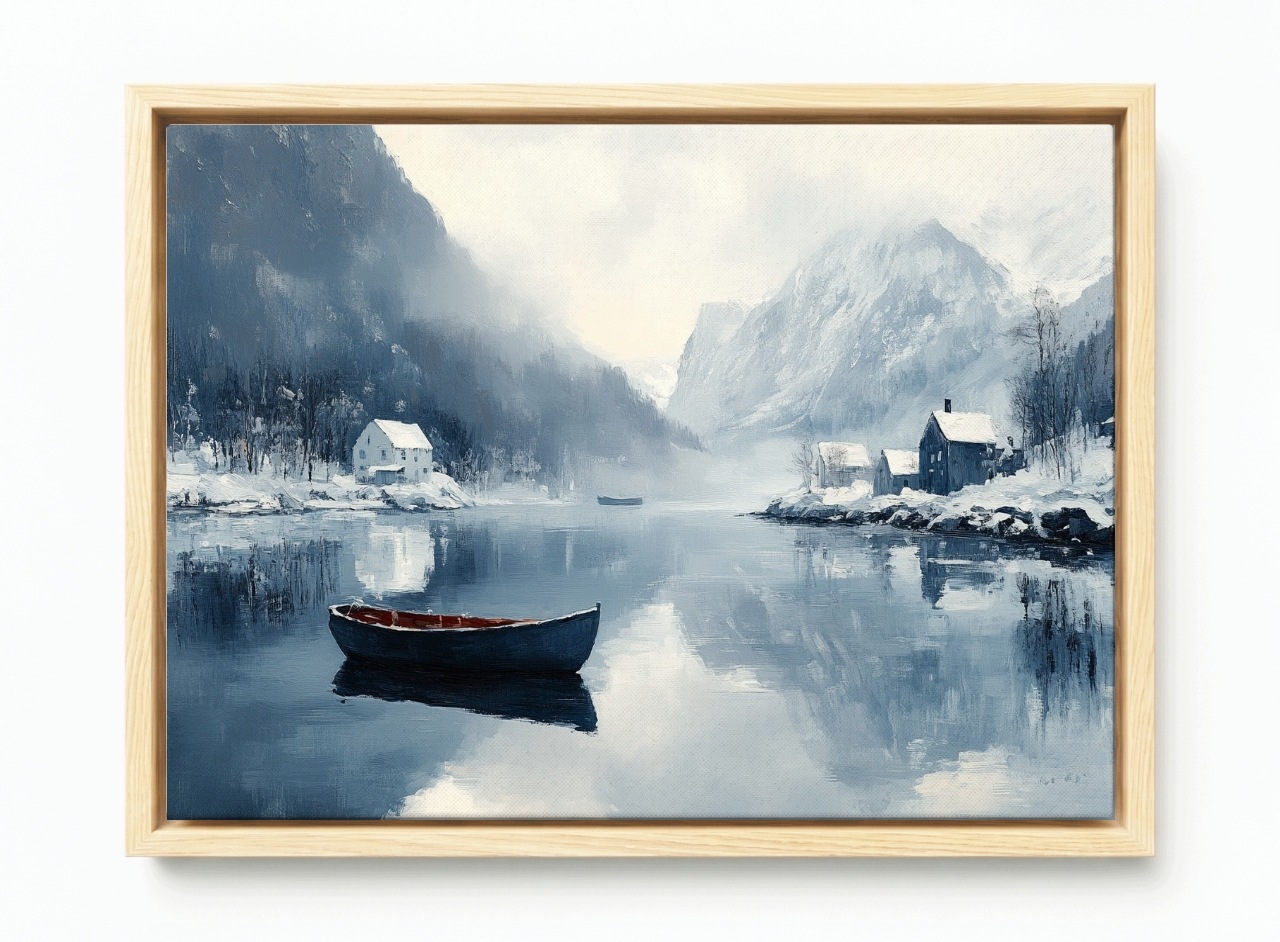 Obraz Rám Americký Box Skandinávie Norsko Fiord Ledovec Zima 60x40