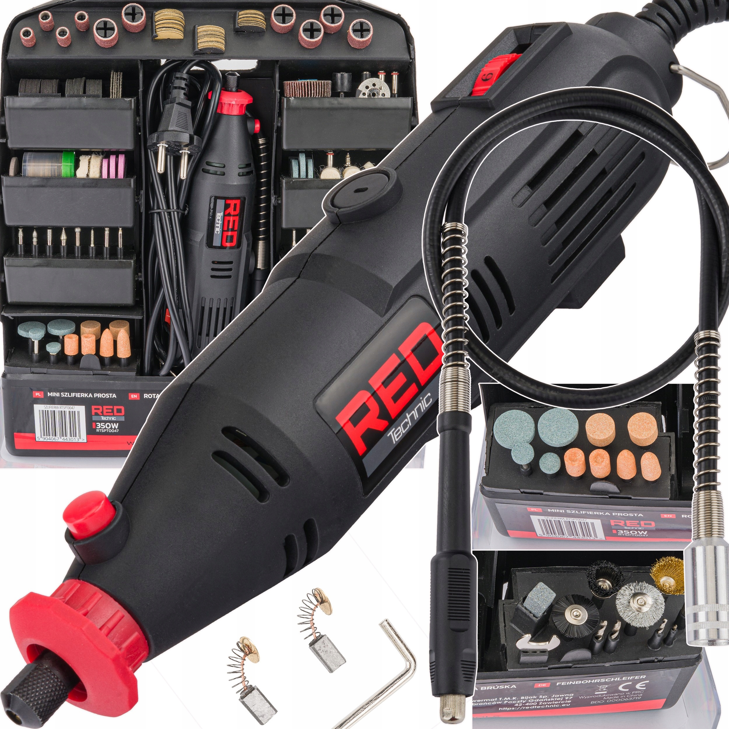 Mini Stopková Bruska Jednoduchá Multifunkční Frézka Sada 300EL XXL