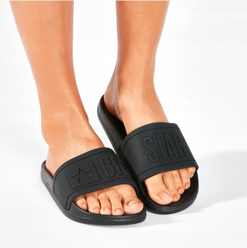 KLAPKI DAMSKIE BIG STAR NA PLAŻE BASEN PO DOMU Kolor czarny