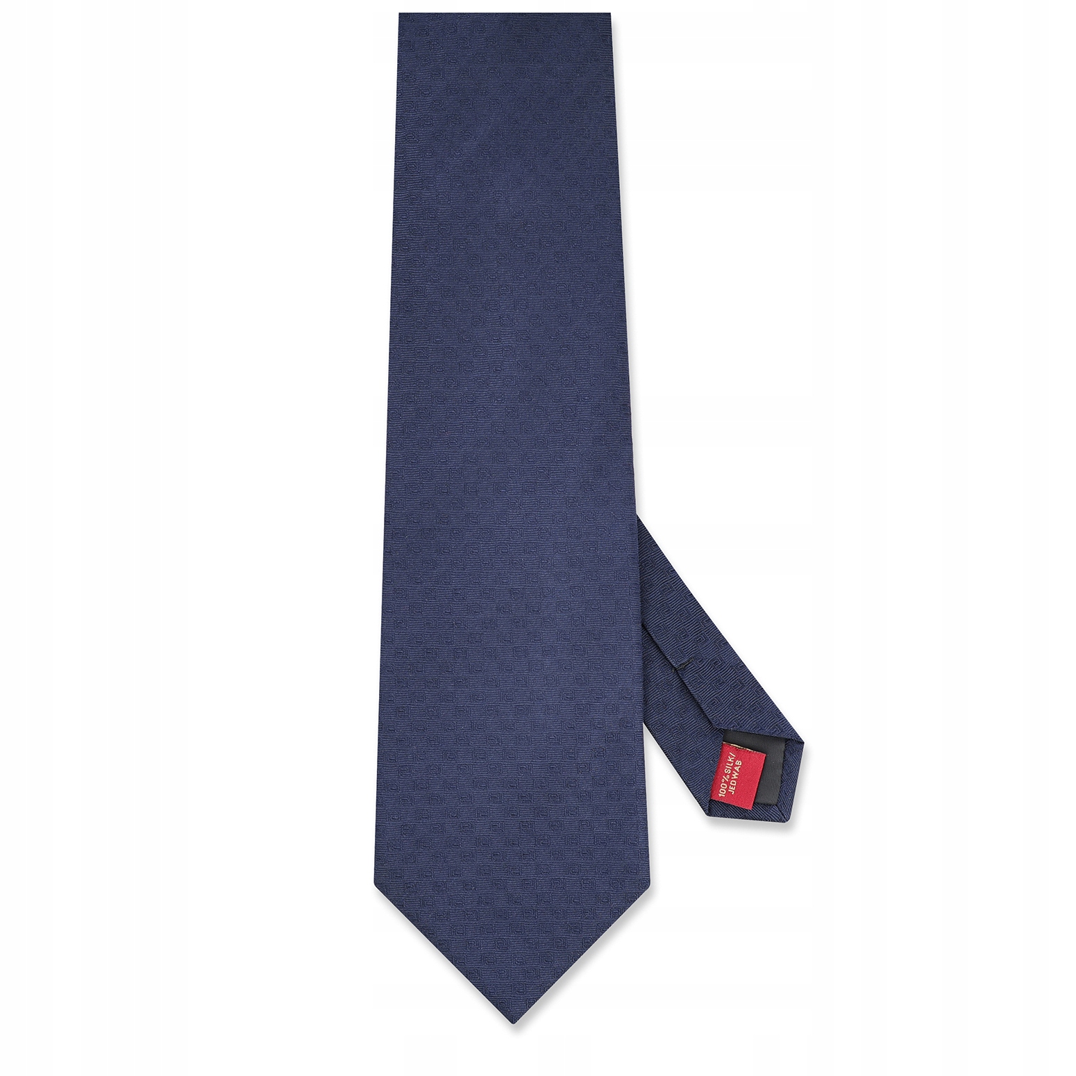 Tmavě modrá pánská kravata s monogramovým vzorem Premium Pako Lorente