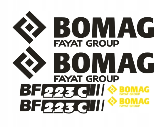 Samolepky s nálepkou Bomag Bf 223 C