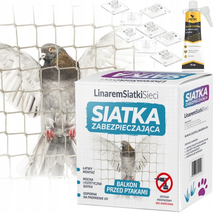

Zestaw Gęsta Siatka Na Balkon Dla Kota Ptaki 5x3