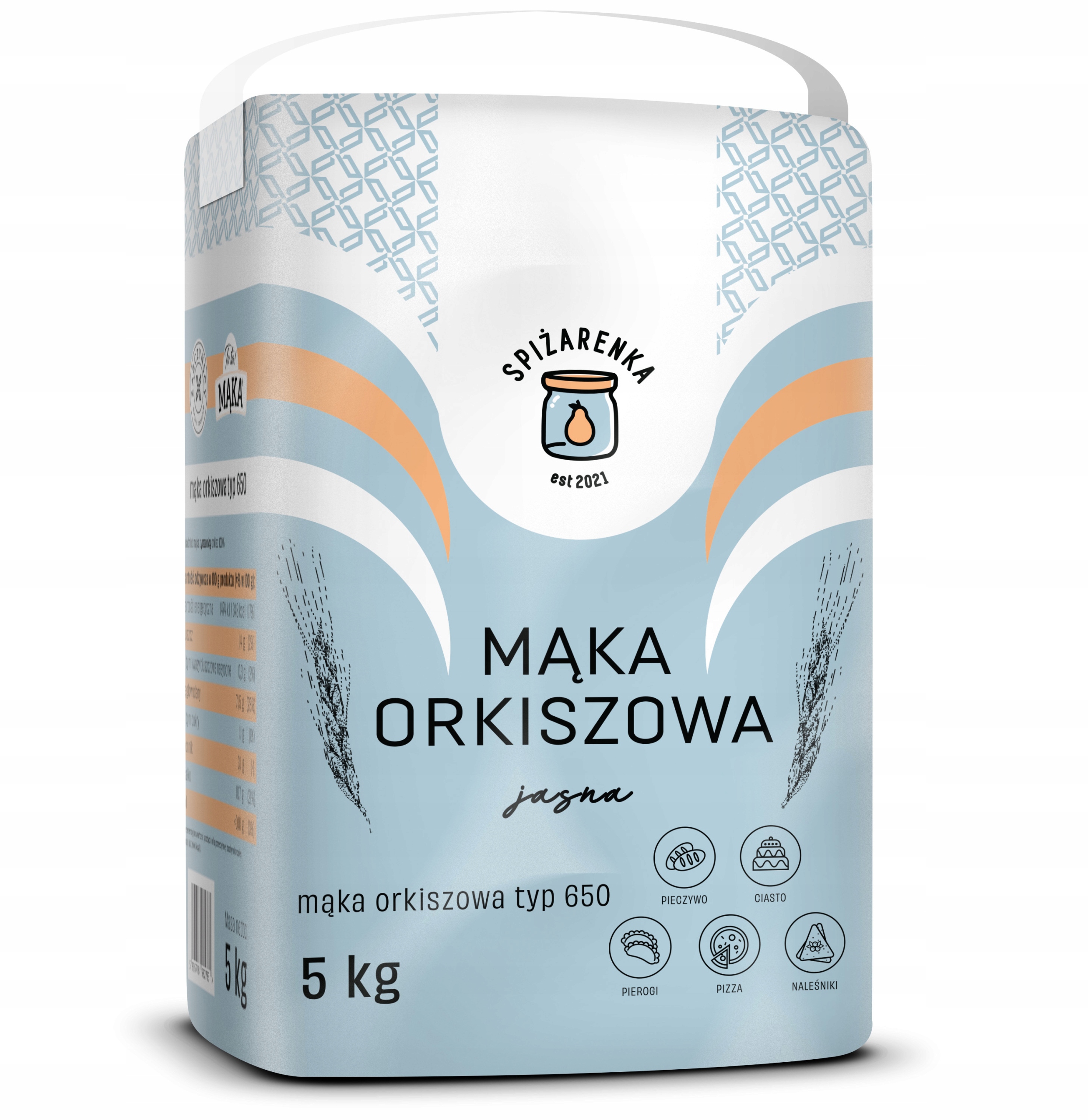 MĄKA ORKISZOWA 5KG jasna Typ 650 POLSKA chlebowa ORKISZ - Spiżarenka&ToTa!