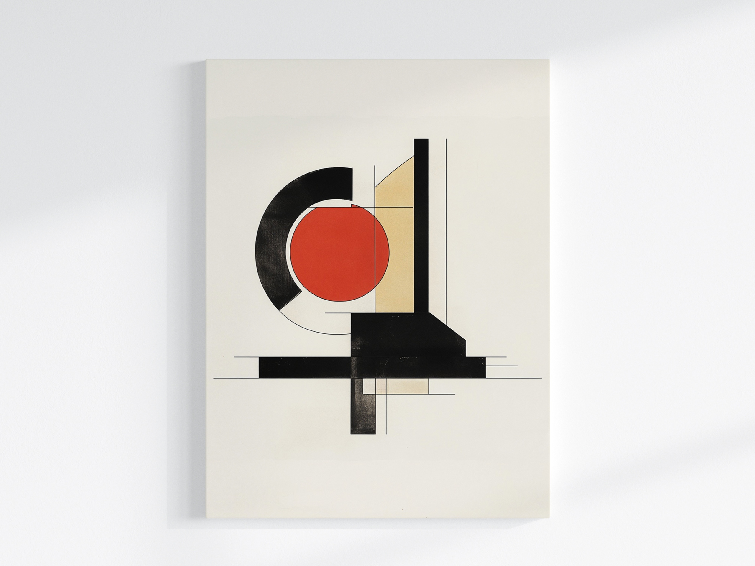 Obraz Na Plátně Canvas Grafika Geometrie Kolo Abstrakce Bauhaus 60x80
