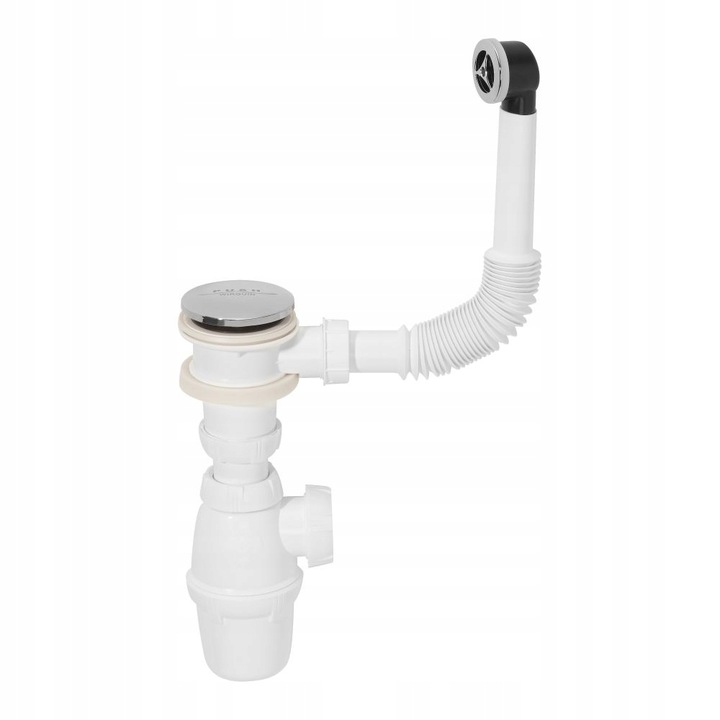 Umyvadlový sifon lahvový s přepadem klik-klak Wirquin 32 mm