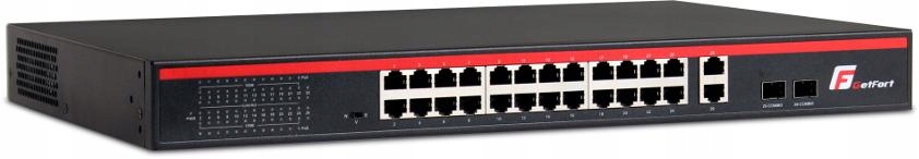 Switch PoE Getfort 24FE+2GE+2SFP 250W ElektroPoint