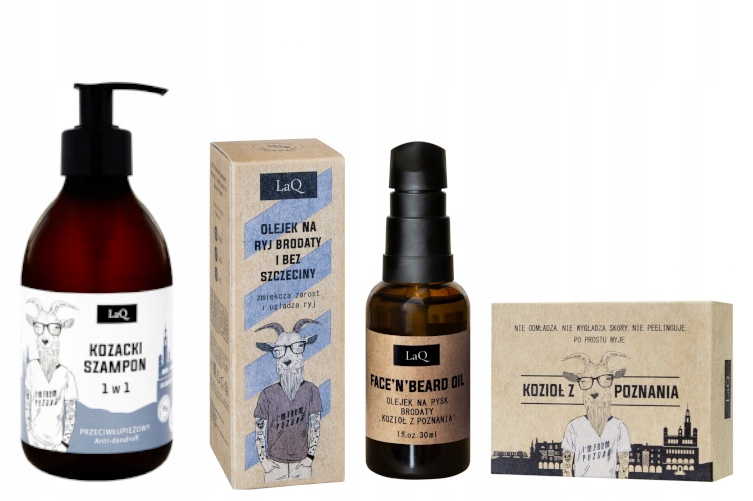 LAQ KOZIOŁ ZESTAW 3cz SZAMPON + OLEJEK + MYDŁO