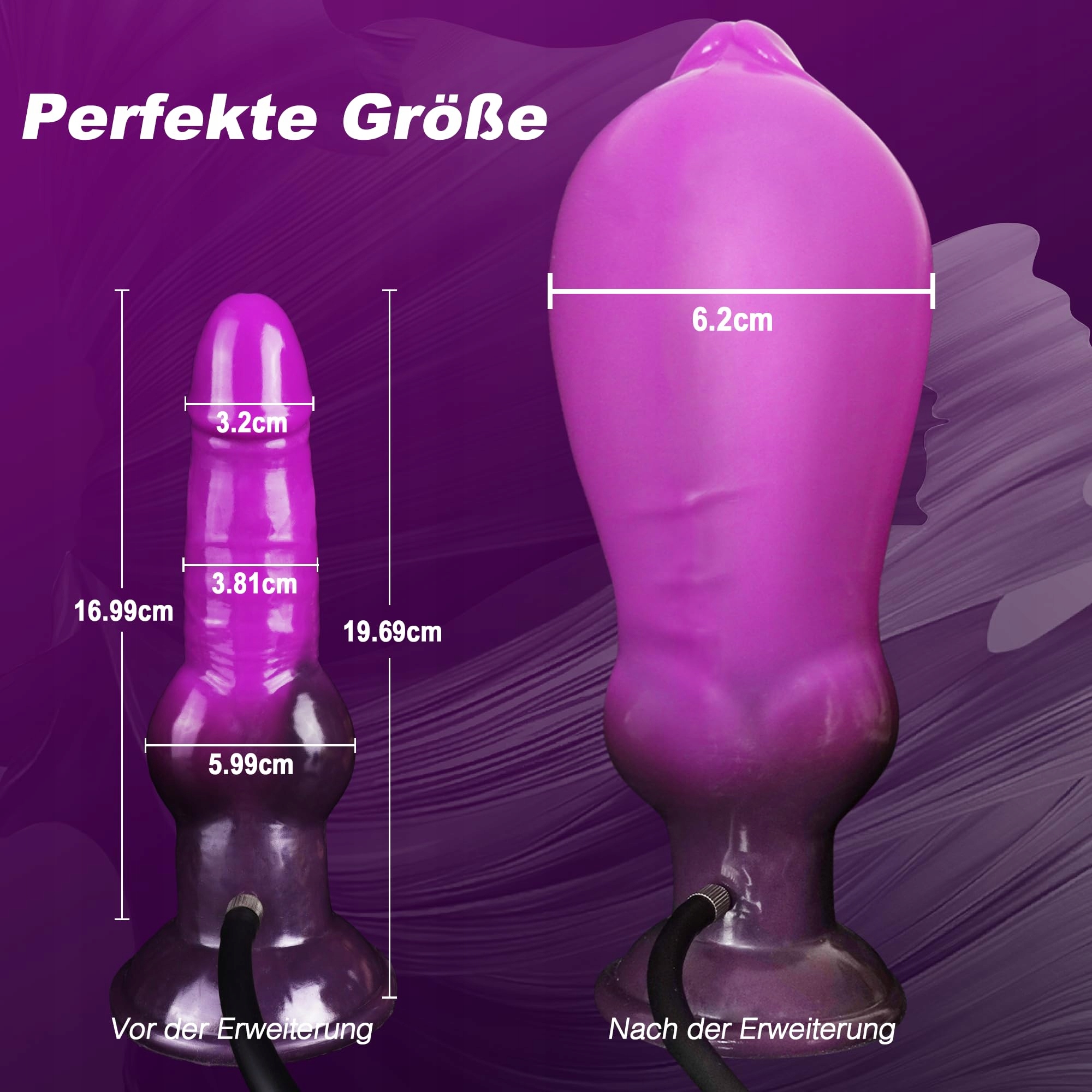 GROß MONSTER Dildo Analny Nadmuchiwany Fantasy Knot BDSM XXL Fetysz Zabawka — miniatura 2