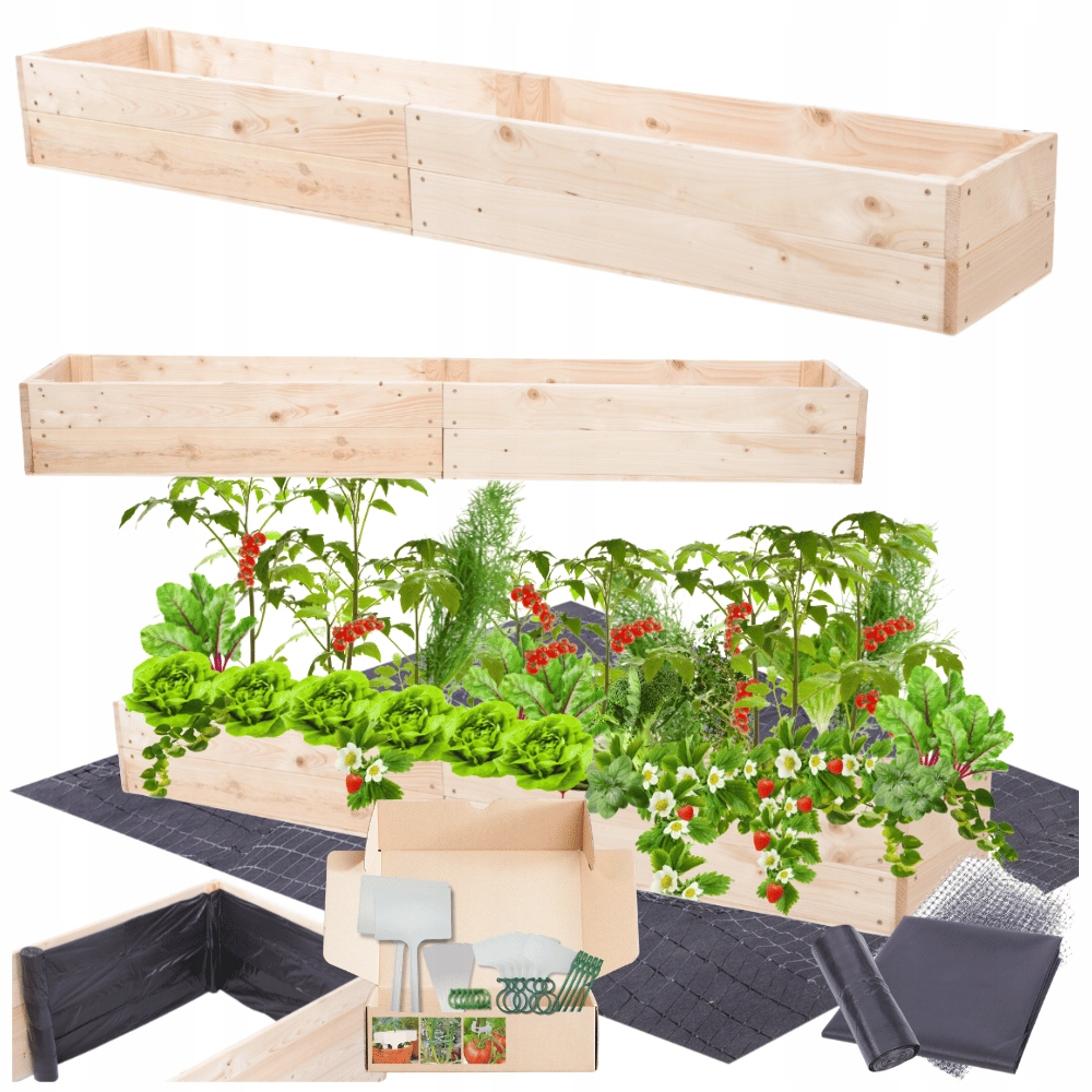 Zeleninový Záhon truhla pařeniště květináč záhon vyvýšený impregnát 18x240x30