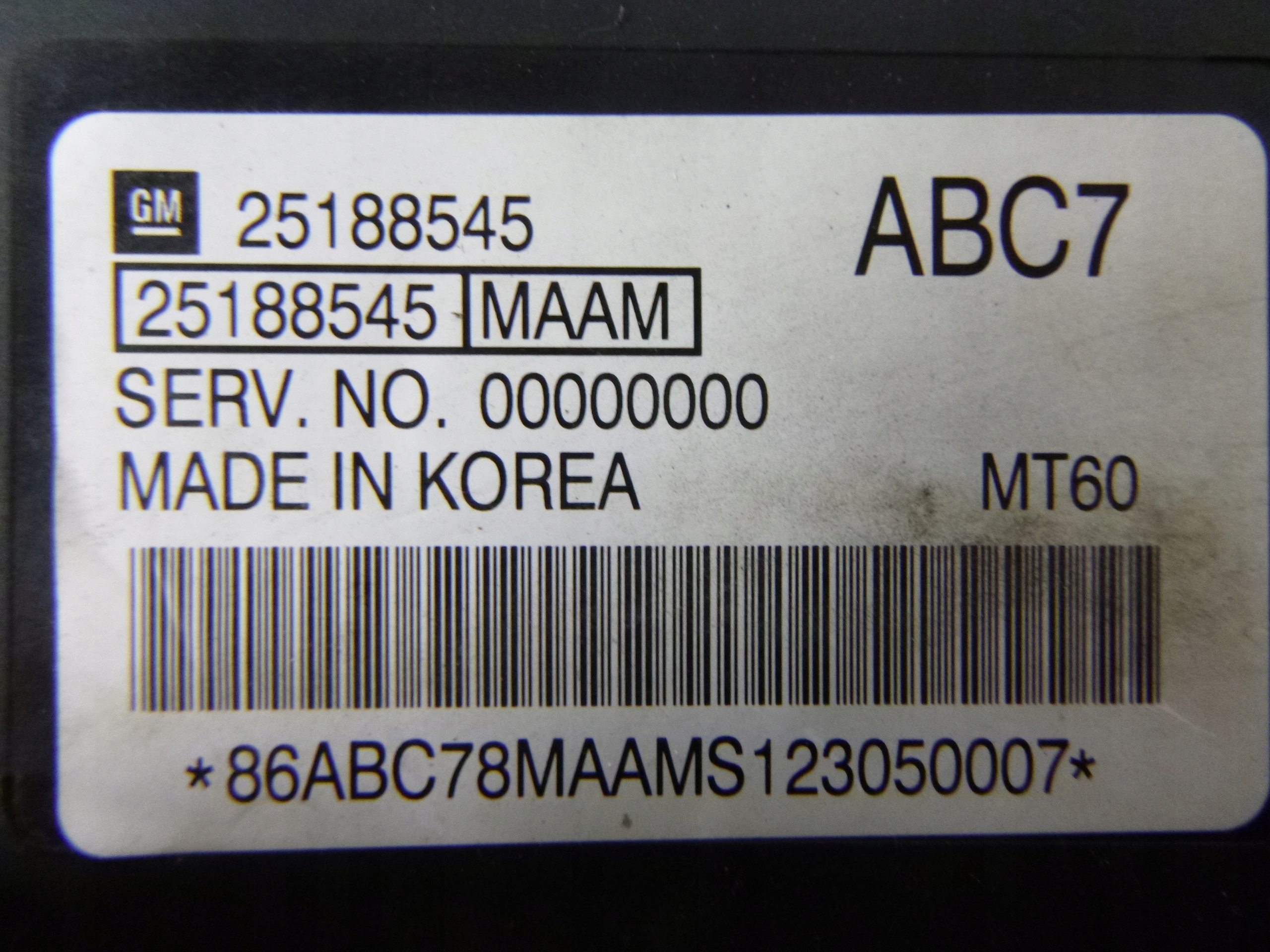 computer Motore Chevrolet SPARK 1.0 1.2 2010-2015 25188545