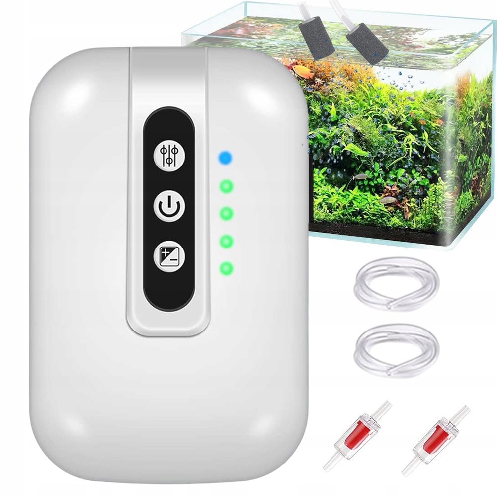Levně Provzdušňovač Vzduchové Kyslíkové Čerpadlo Pro Akvárium 180 L/h Usb Regulovatelné