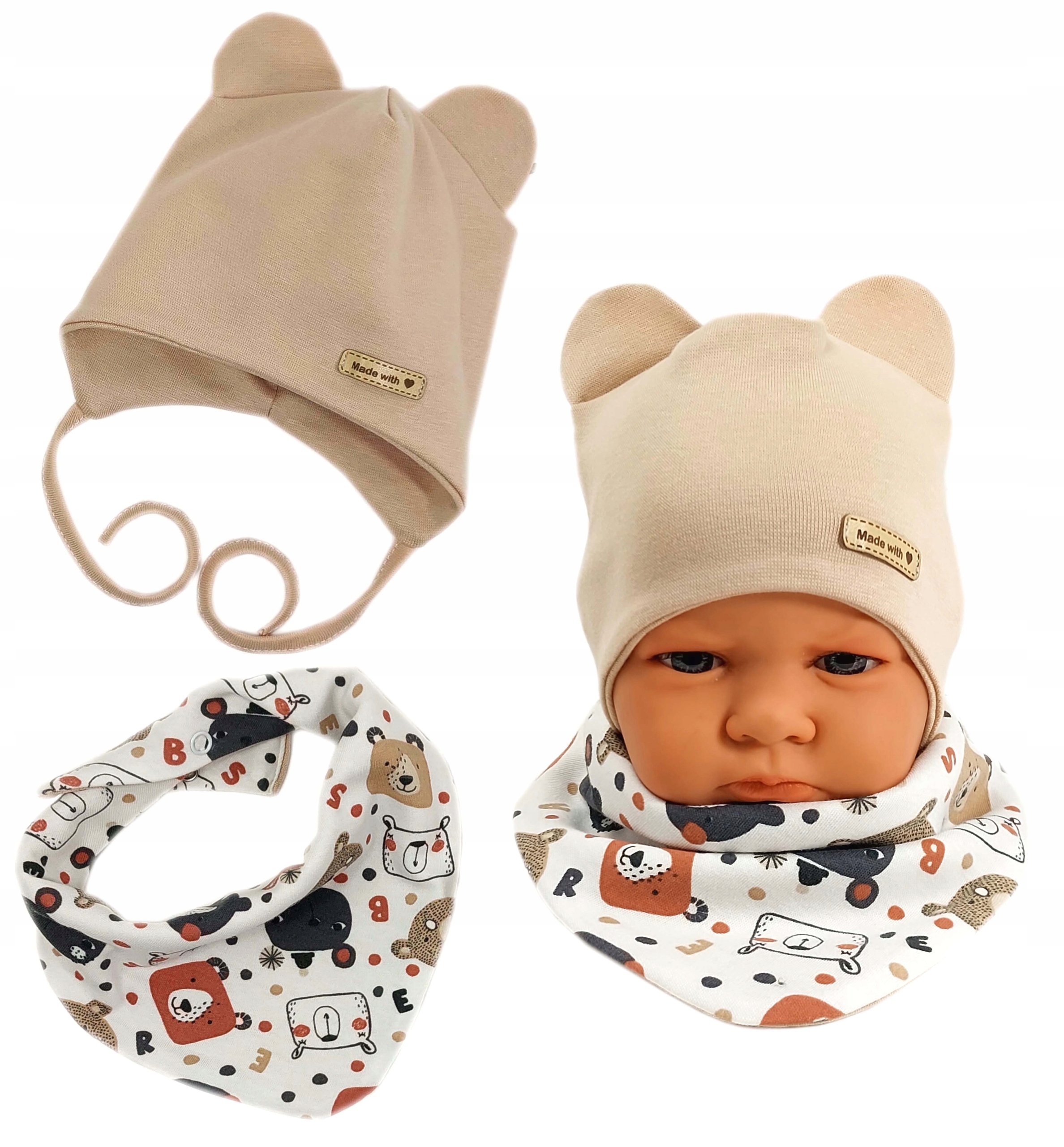 

Komplet Czapka Apaszka 38-40cm Beige