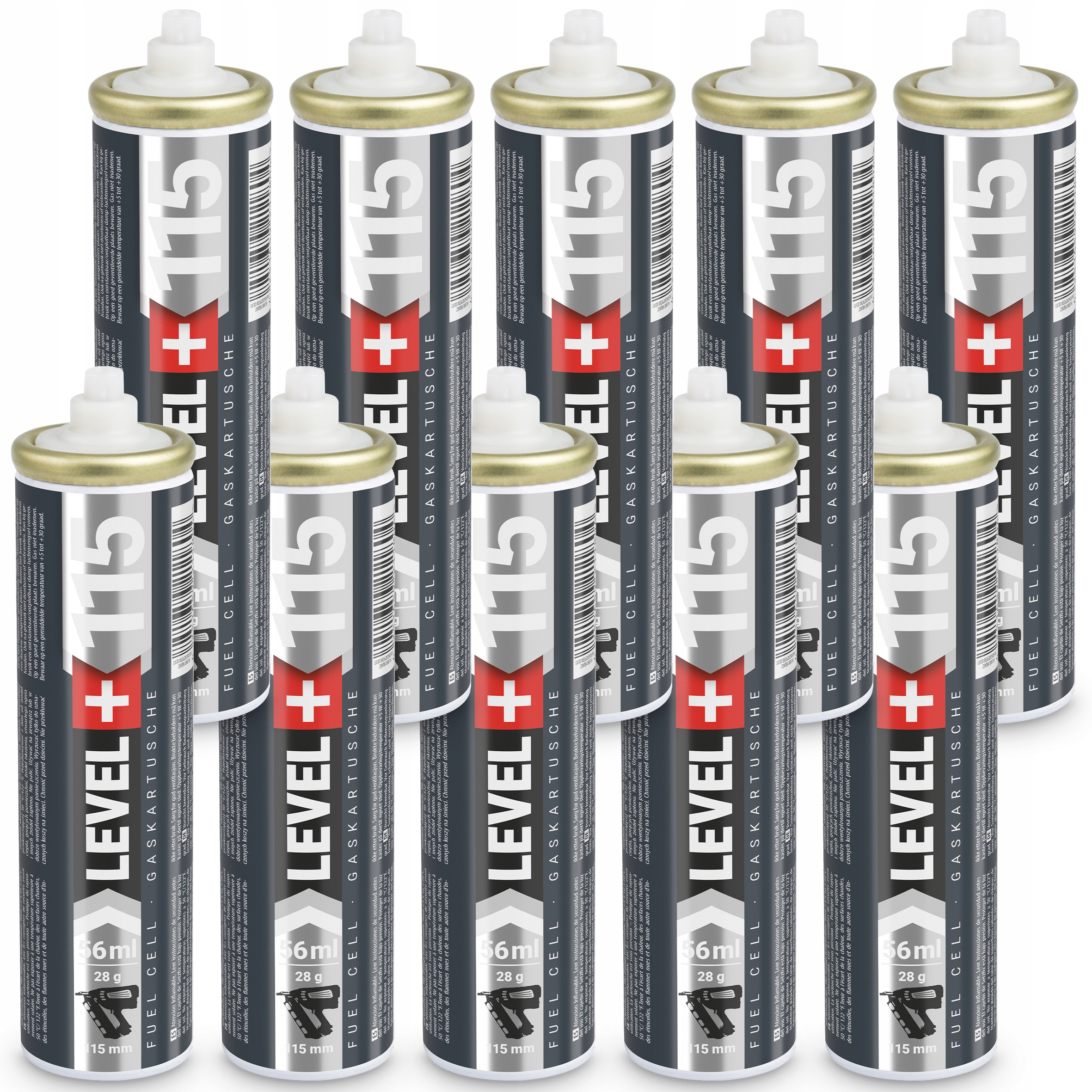 Plynová náplň do sadbovačů 10 Ks 152 mm 56 ml L+115