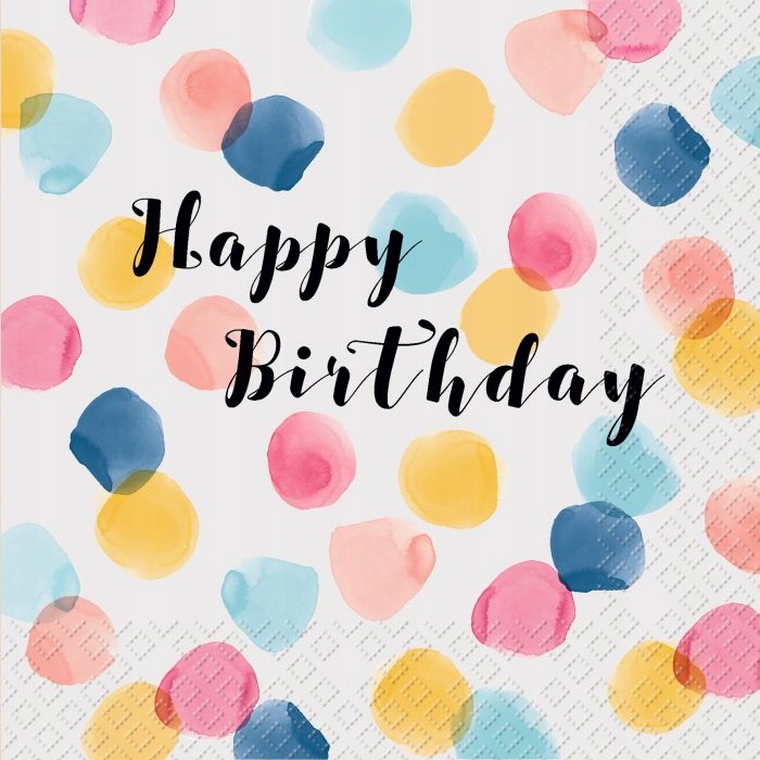 

Serwetki 33 x 33 cm 20 szt., Happy Birthday