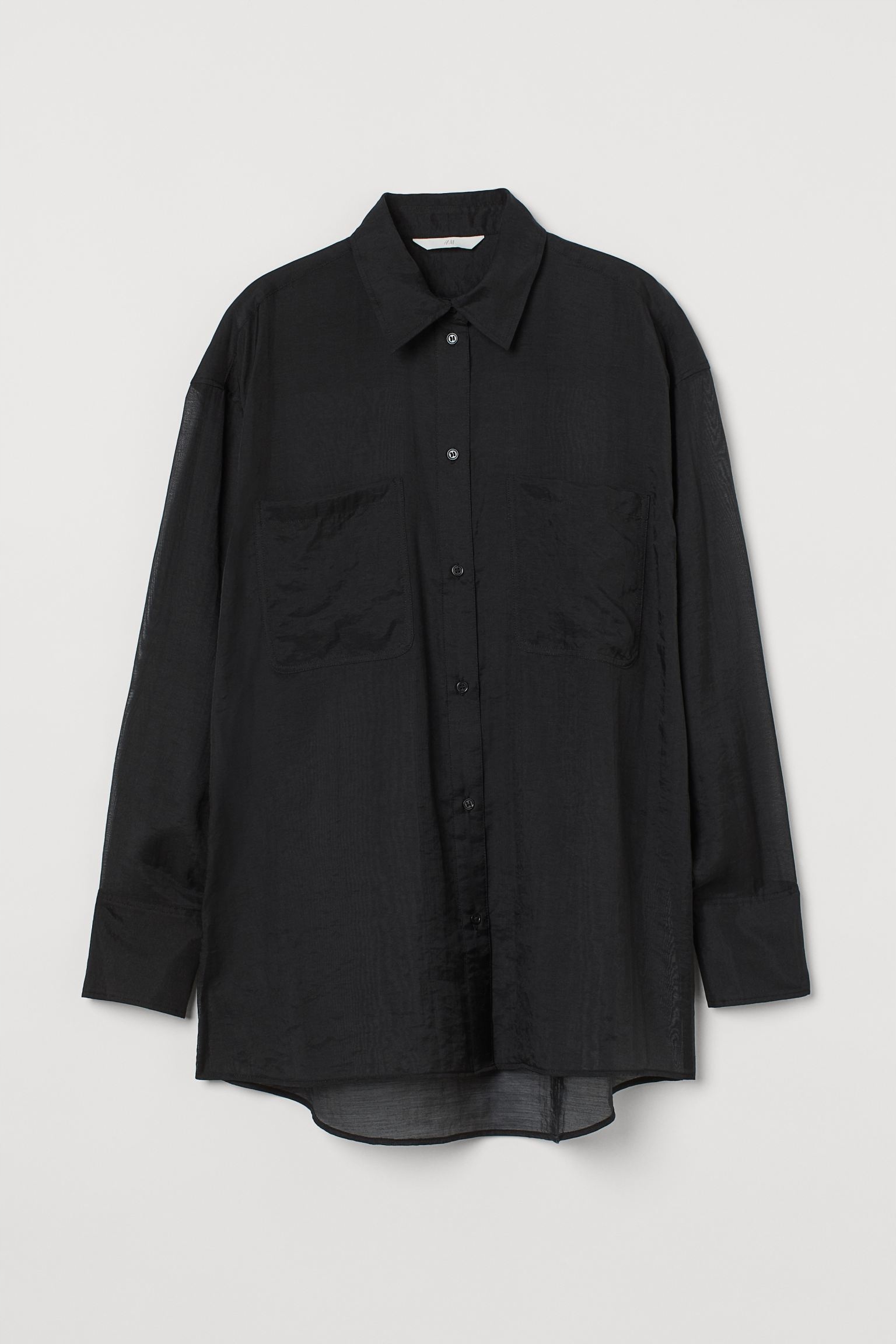 

Bluzka Delikatna koszula z lyocellem H&m r.M