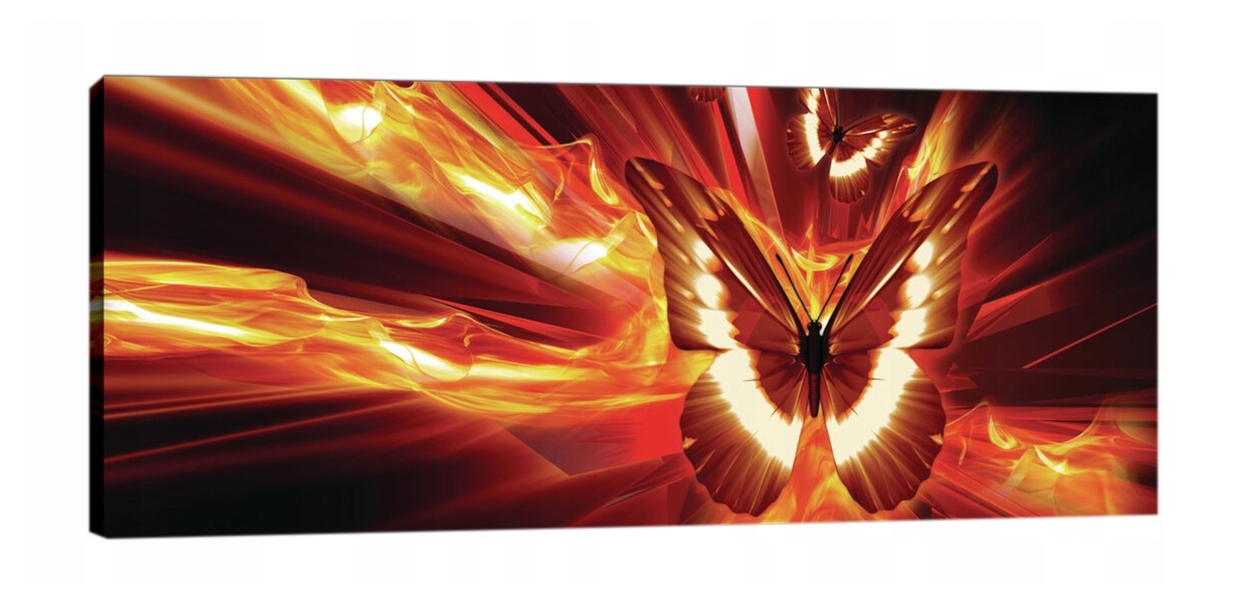 Obraz 145x45 Motýli oheň energie pohyb let transformace světlo umění
