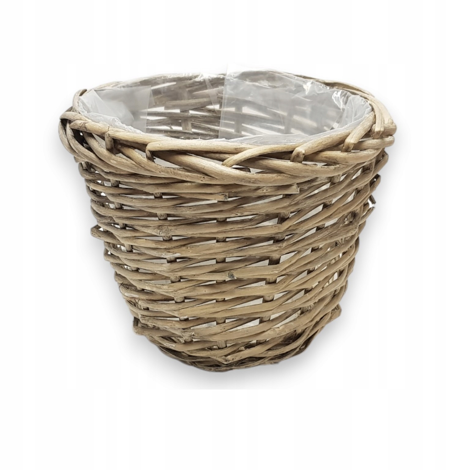 kosz na kwiaty osłonka wiklinowa