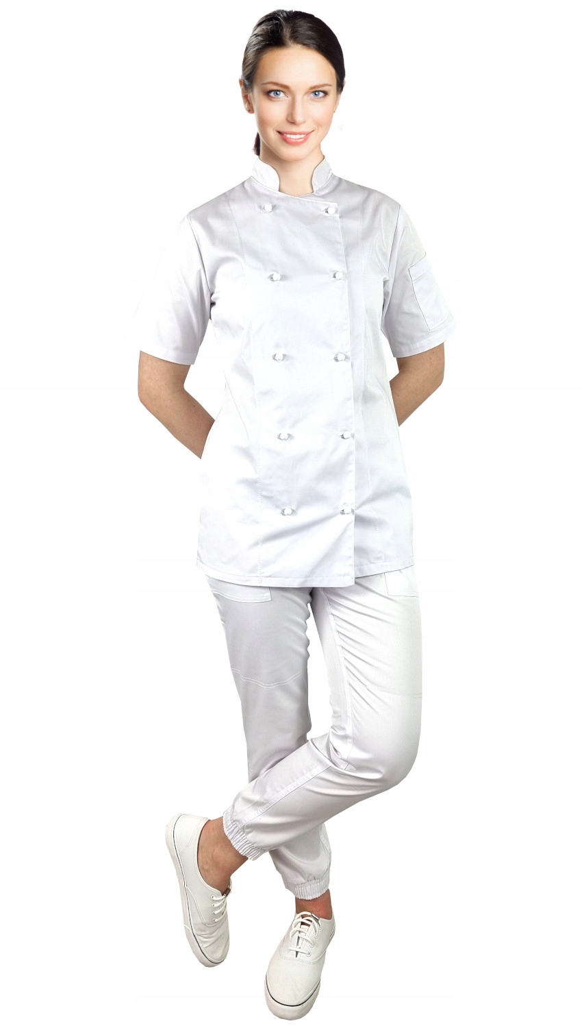 Dámský kuchařský set 2-dílný, bílý vel. M