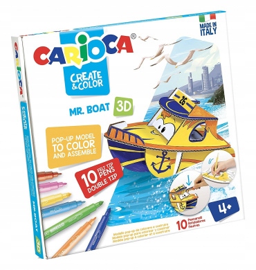 

Kolorowanka 3D Carioca Create Łódka 10 Pisaków