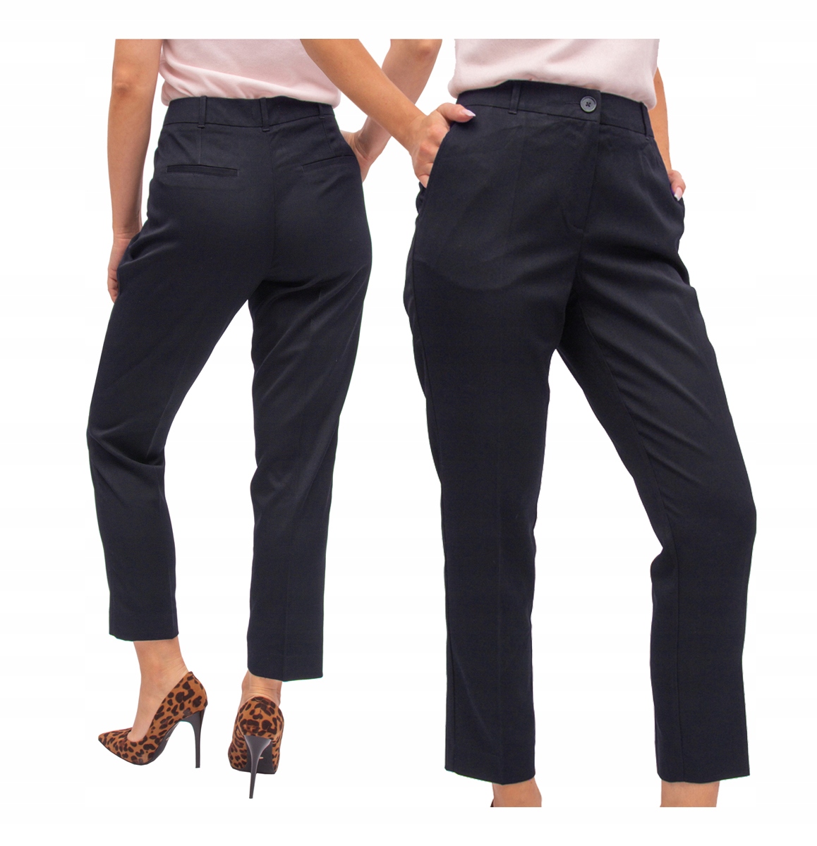 eleganckie SPODNIE DAMSKIE z wysokim stanem 40 Model 555.114