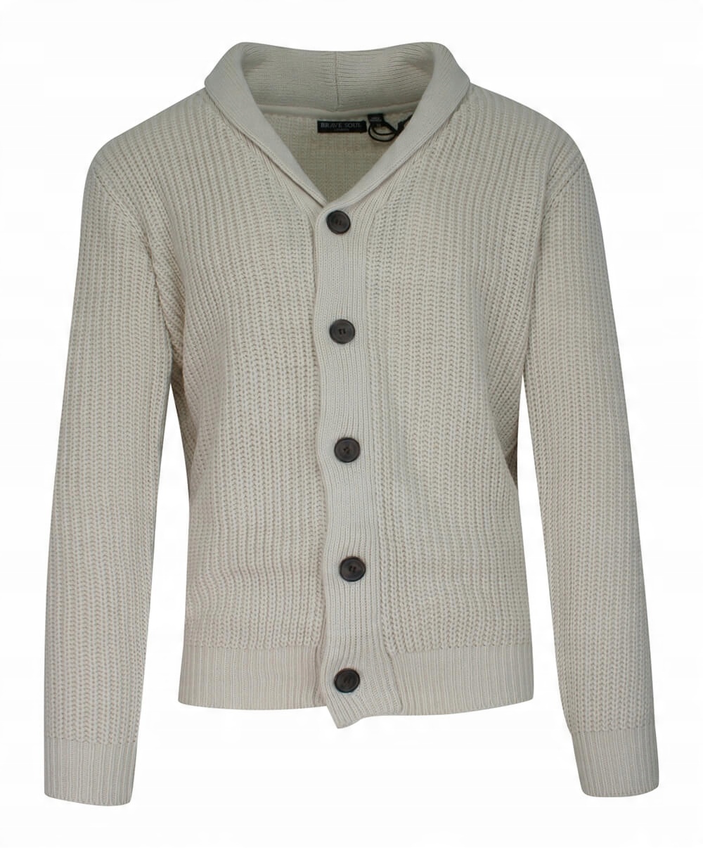 

Szary Dziergany Sweter Kardigan Brave Soul L