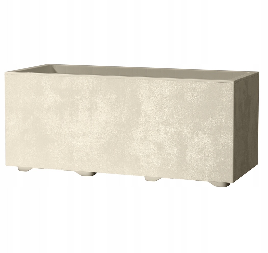 Donica duża Doniczka Prostokątna 59cm Deroma Cassetta Millennium Perłowa