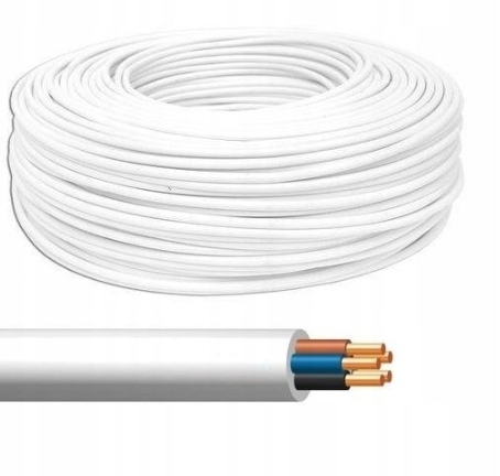 Kábel Ydy 4X1,5 450/750V okrúhly drôt biely O11 mm (balenie 100 m)
