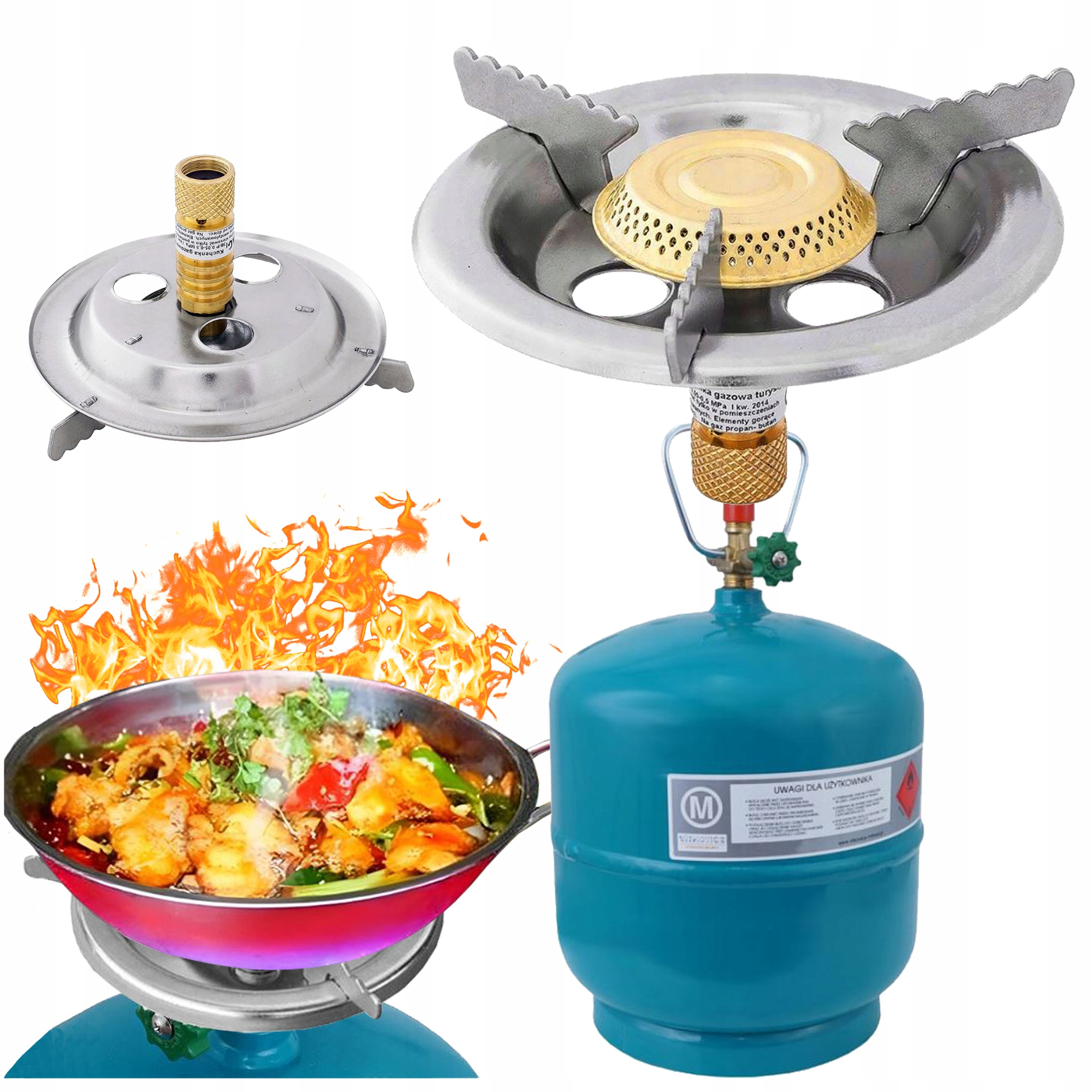 Kuchenka turystyczna na butle ASIA1 mała palnik Ø14cm 1,4kW Butla 3KG