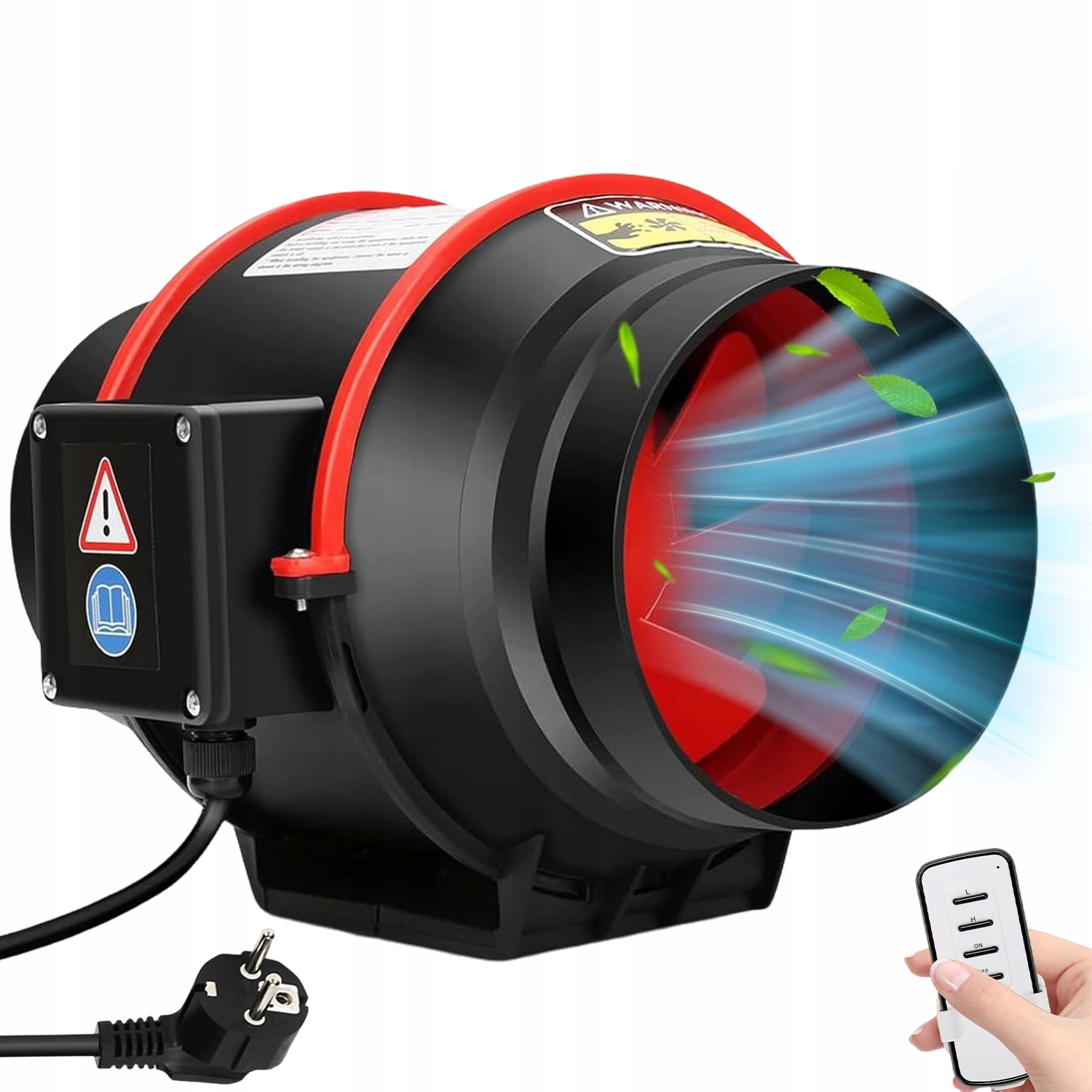 Odtahový Ventilátor Kanálový Ventilátor 310 M³/h 30 Db S Dálkovým Ovládáním Do Koupelny