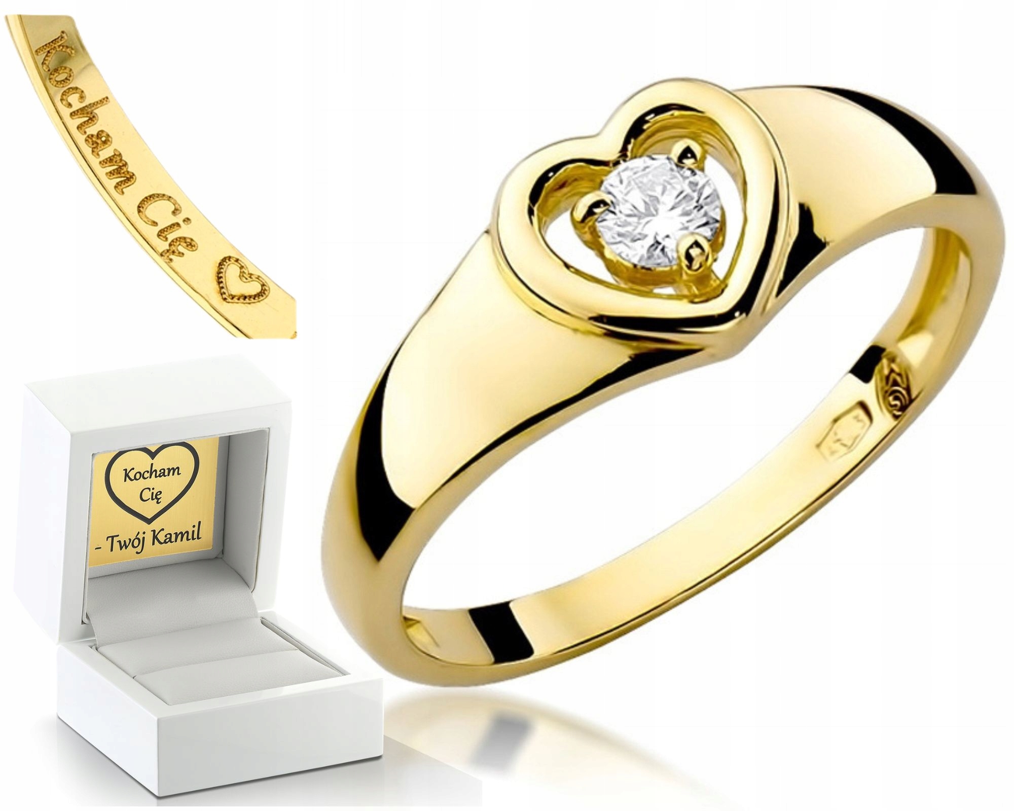 Zlatý Prstýnek S Briliantem 0,10 Ct